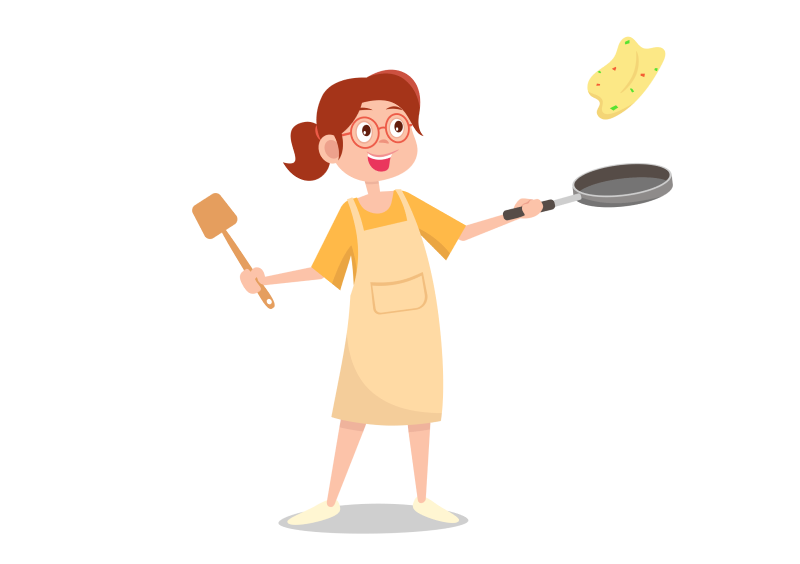 包图网_834014可爱家庭主妇下厨煎蛋卡通手绘矢量元素.png